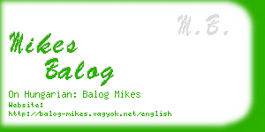 mikes balog business card